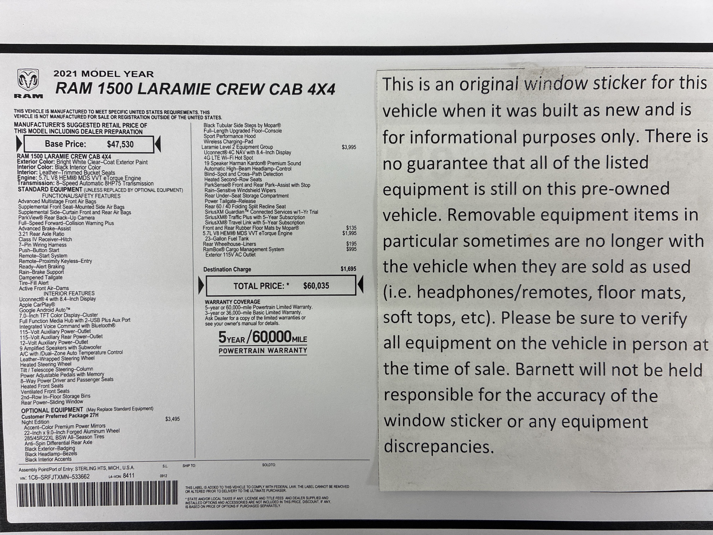 ram ram 1500 pickup 2021 1C6SRFJTXMN533662 image ram ram 1500 pickup 2021 1C6SRFJTXMN533662 image